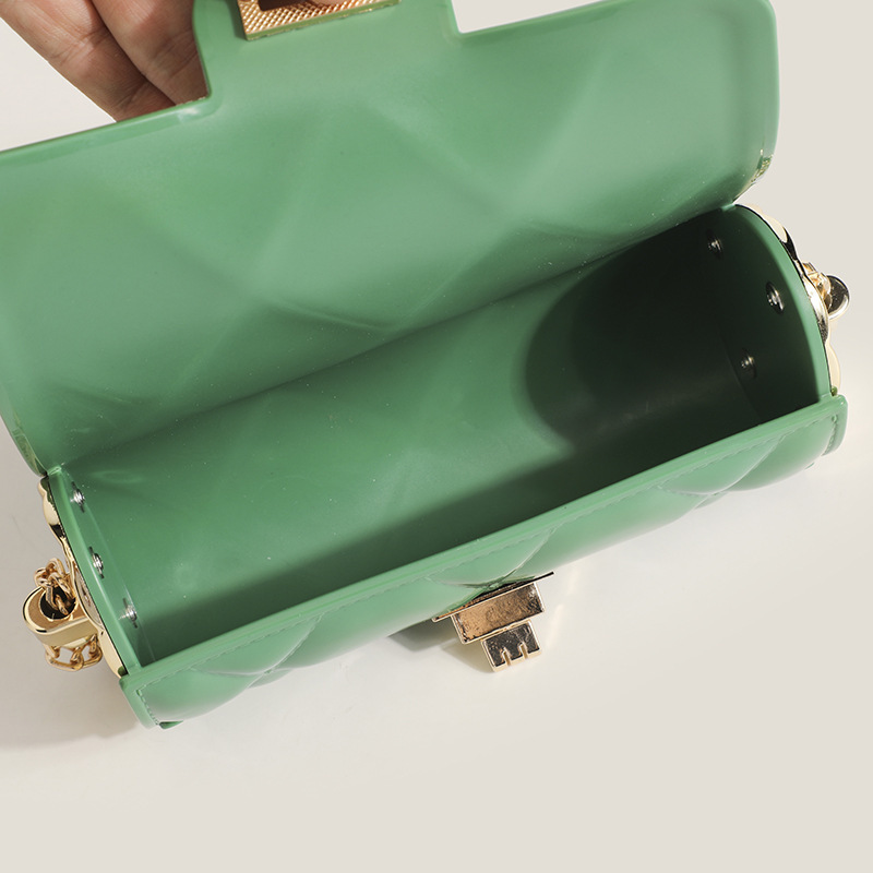 Sac Bandoulière Femme Style Décontracté, Matelassé, Avec Finitions Métalliques Et Chaîne En Pvc Uni h5Image3