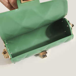 Sac Bandoulière Femme Style Décontracté, Matelassé, Avec Finitions Métalliques Et Chaîne En Pvc Uni h5 Image3
