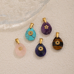 Pendentifs Pour Femmes, Série Classique, Dégradé De Couleurs, Pierres Naturelles, Couleur Or h5 Image4