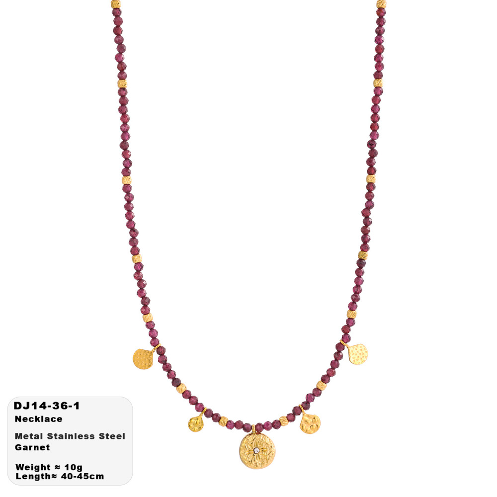 Colliers De Perles Pour Femmes, Collection Simple Retro, Forme Elliptique, Pierres Naturelles, Couleur Or