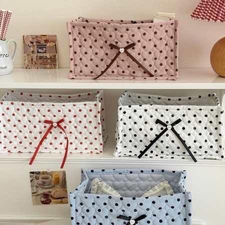 Sac de rangement à pois et nœud papillon de la série romantique 2