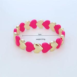 Bracelets Pour Femmes Simple Series Sweet Heart, Couleurs Cuivre Et Or Mélangées h5