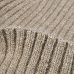 Bonnet Tricoté En Laine Et Polyester À Rayures Unies h5 Image2