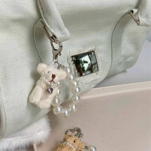 Breloques Pour Sac En Perles Imitation Perles, Mignonnes, En Forme De Cœur Et D'Animaux, Collection Simple Series h5 Image3