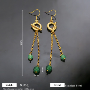 Boucles D'Oreilles Pendantes Pour Femme, Style Rétro Romantique, À Pompons Et Perles, En Acier Inoxydable Étanche, Couleur Or. h5