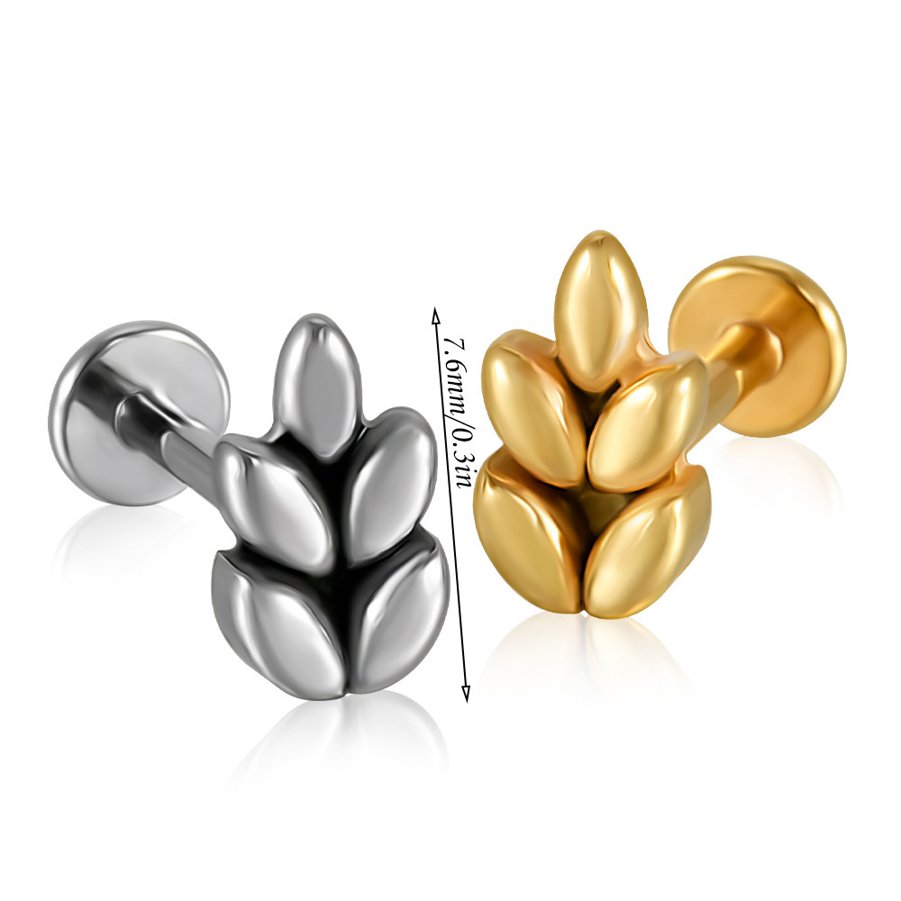 Boucles D'Oreilles Piercing Pour Femme, En Acier Inoxydable, Forme Cœur Irrégulière Mignonne, Collection Simple Series, Étanches. 