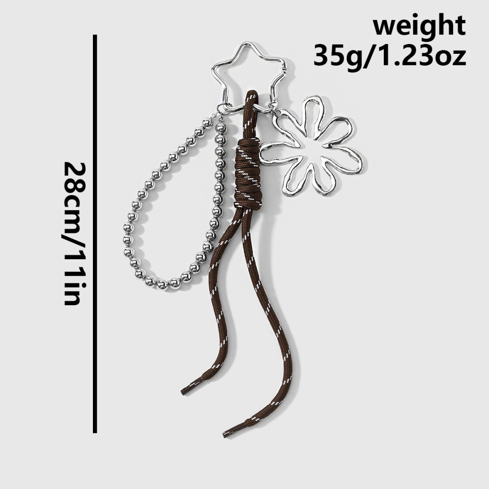 Breloques De Sac En Alliage En Forme D'Étoile Ajourée, Collection Daily Flower De La Série Simple Image2