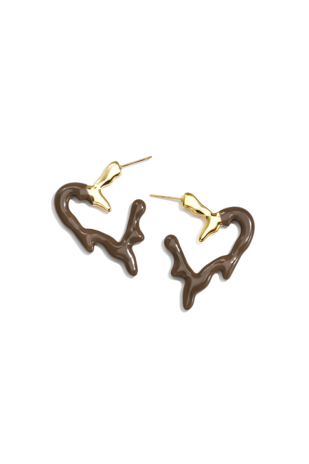 Boucles d'oreilles créoles en acier inoxydable, style cœur, collection Daily Simple, bijoux pour femmes