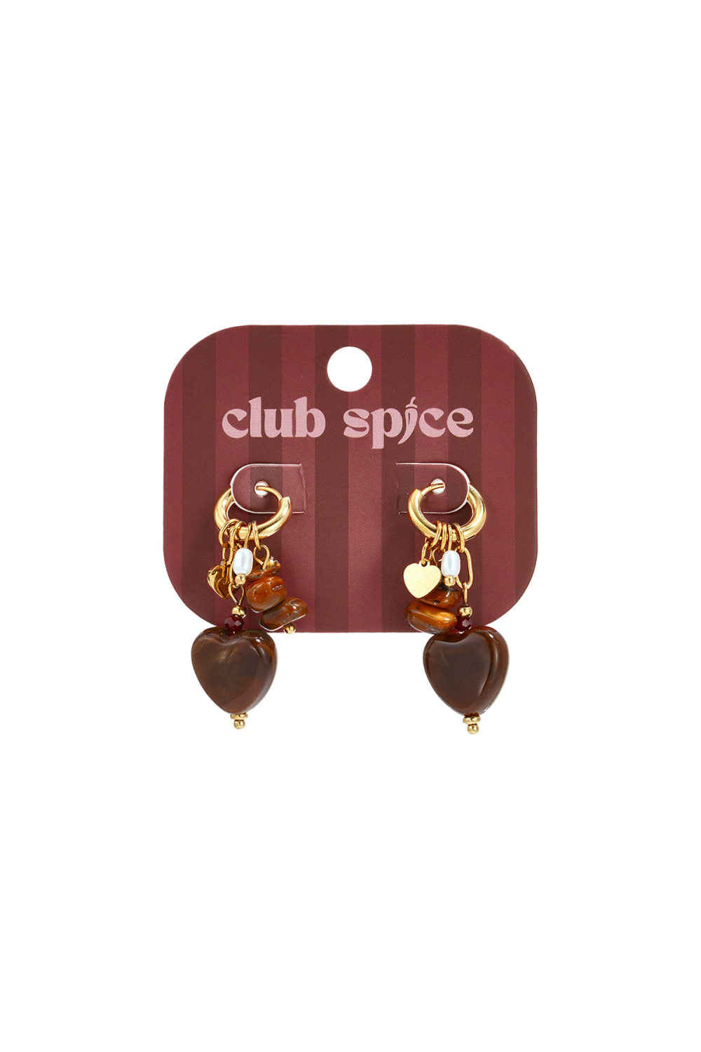 Boucles D'Oreilles En Perles D'Acier Inoxydable En Forme De Cœur, Collection Daily Simple, Bijoux Pour Femmes Image3