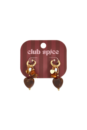 Boucles D'Oreilles En Perles D'Acier Inoxydable En Forme De Cœur, Collection Daily Simple, Bijoux Pour Femmes h5 Image3