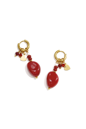 Boucles D'Oreilles En Perles D'Acier Inoxydable En Forme De Cœur, Collection Daily Simple, Bijoux Pour Femmes h5 
