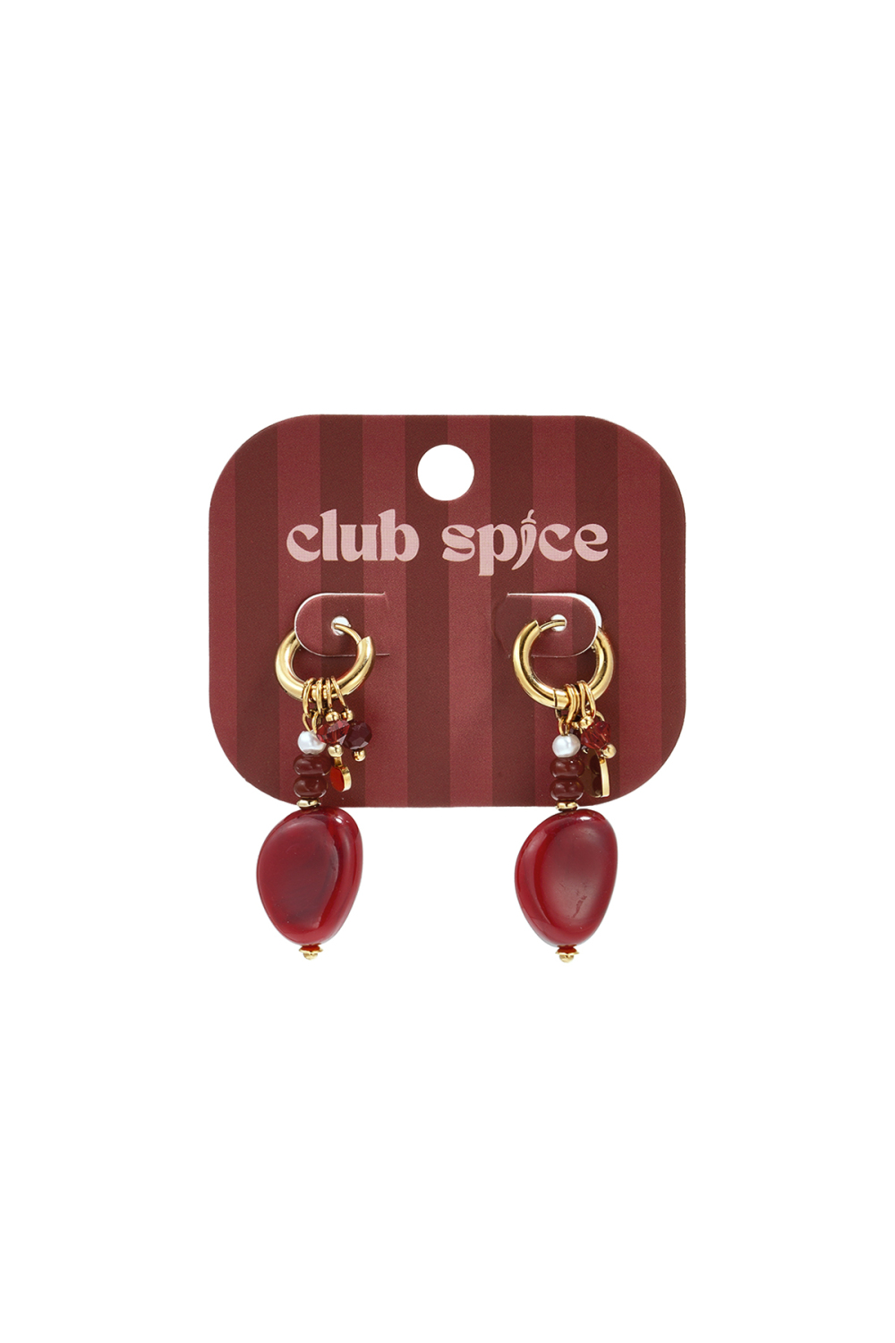 Boucles D'Oreilles En Perles D'Acier Inoxydable En Forme De Cœur, Collection Daily Simple, Bijoux Pour Femmes Image2