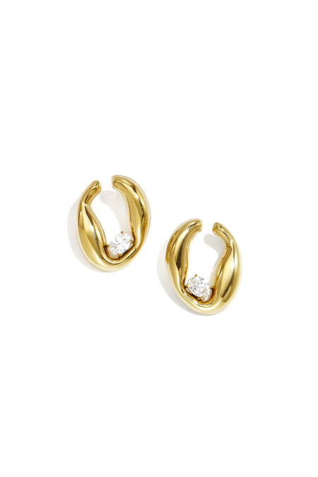 Boucles d'oreilles puces en acier inoxydable, forme irrégulière, collection Simple Daily Simple, bijoux pour femmes