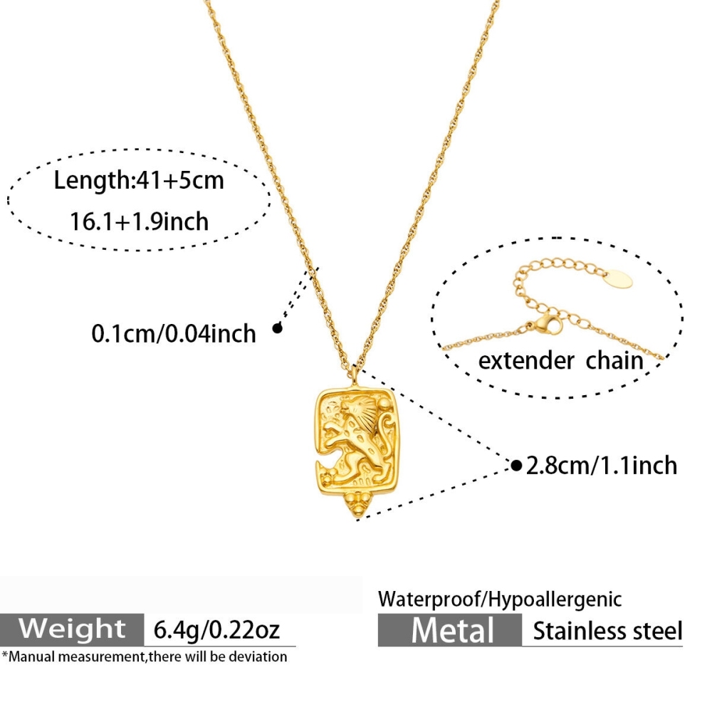 Collier Pendentif Femme Simple Series Elegant Figure Chain En Acier Inoxydable Étanche Couleur Or