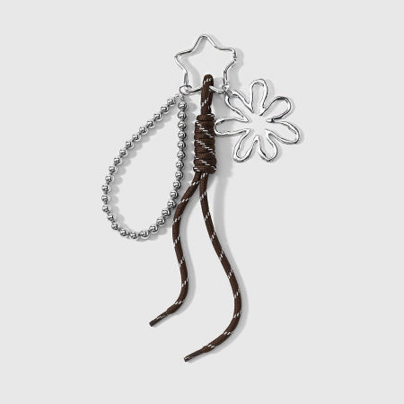 Breloques de sac en alliage en forme d'étoile ajourée, collection Daily Flower de la série Simple