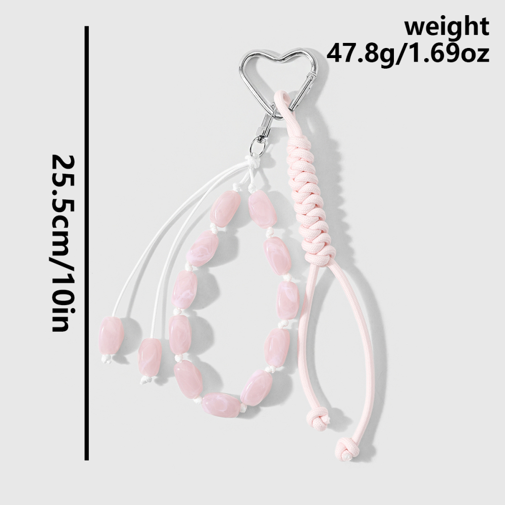 Breloques Pour Sac Femme En Alliage, Perles Couleur Unie En Forme De Cœur, Collection Simple Series Daily Heart Image2