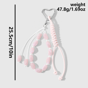 Breloques Pour Sac Femme En Alliage, Perles Couleur Unie En Forme De Cœur, Collection Simple Series Daily Heart h5 Image2