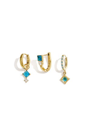 Boucles D'Oreilles Rectangulaires En Acier Inoxydable, Style Simple Et Quotidien, Bijoux Pour Femmes h5 
