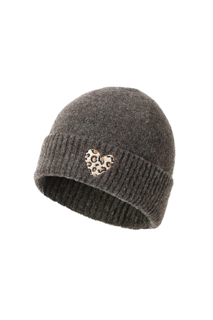 Bonnet À Cœur En Polyester Décontracté, Accessoires Du Quotidien h5