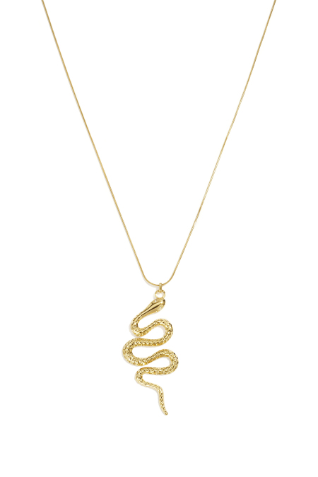 Colliers longs en acier inoxydable, motif serpent, collection Daily Simple, bijoux pour femmes