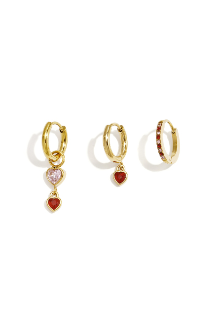Boucles D'Oreilles En Acier Inoxydable, Style Cœur, Collection Daily Simple, Bijoux Pour Femmes