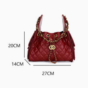 Sac À Bandoulière Carré Pour Femme, Style Décontracté, Matelassé, Finitions Métalliques, Couleur Unie, Chaîne, En Pu De Qualité Supérieure h5 Image8