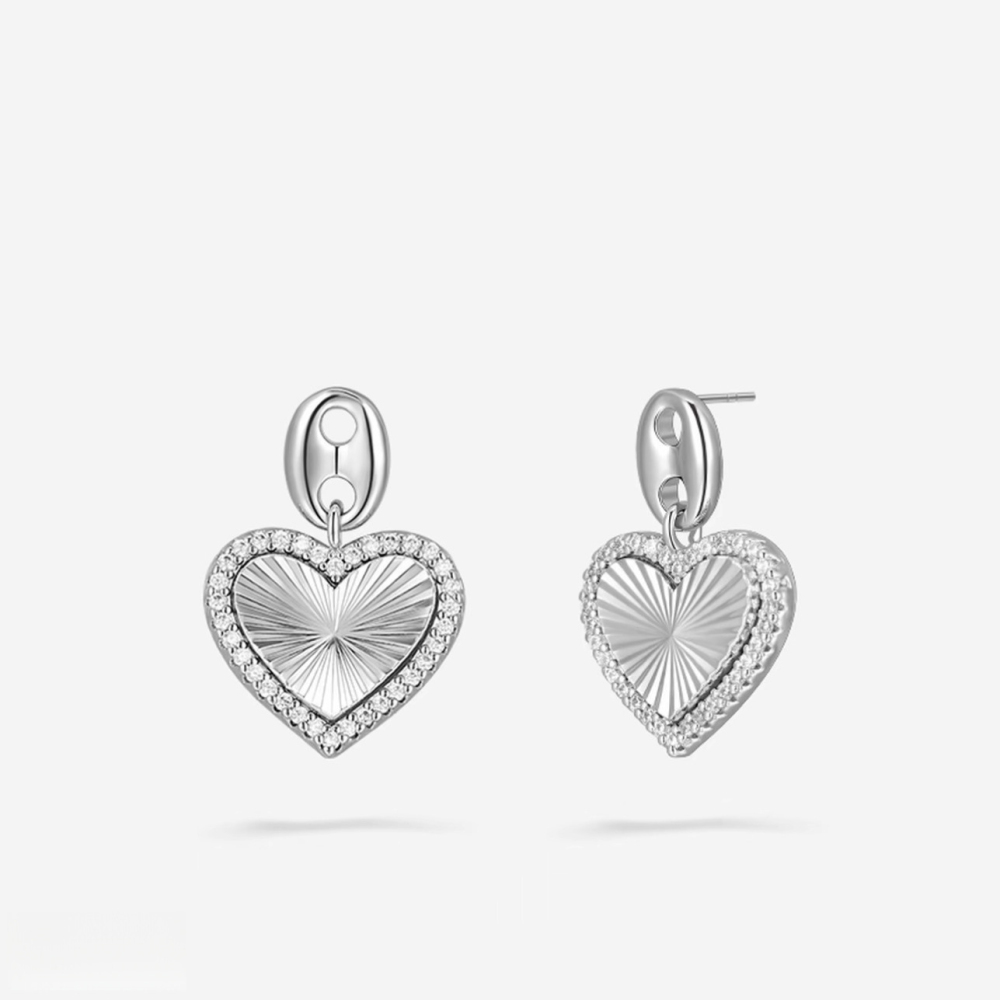Boucles D'Oreilles Pendantes Pour Femme, Style Cœur, Couleur Cuivre Doré, Collection Simple Series Image2