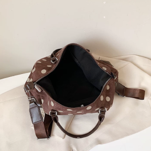 Sac De Sport Et De Voyage Carré Pour Femme, Style Parisien Chic, Sans Pois Unis h5 Image5