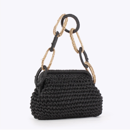 Sacs à main carrés pour femmes, style décontracté, couleur unie, en papier tissé 2