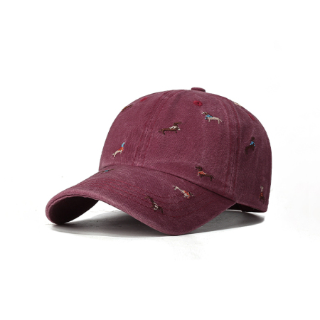 Casquette de baseball en coton brodée d'un joli motif de cheval