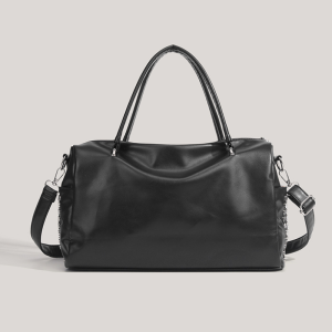 Sacs De Sport Et De Voyage Pour Femmes, Style Décontracté, Avec Quincaillerie Métallique Et Clous, Couleur Unie, En Pu De Qualité Supérieure. h5 Image5