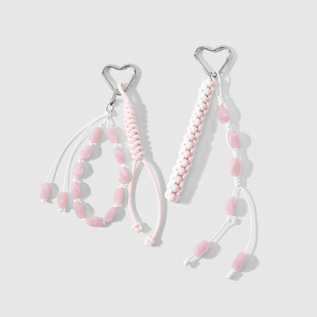 Breloques pour sac femme en alliage, perles couleur unie en forme de cœur, collection Simple Series Daily Heart