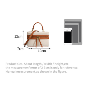 Sacs À Main Carrés Pour Femmes En Toile Patchwork Unie, Style Parisien Chic h5 Image10