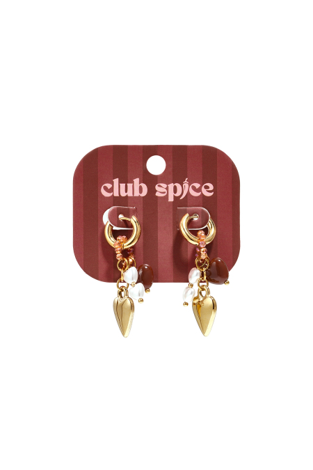 Boucles d'oreilles en perles d'acier inoxydable en forme de cœur, collection Daily Simple, bijoux pour femmes 2