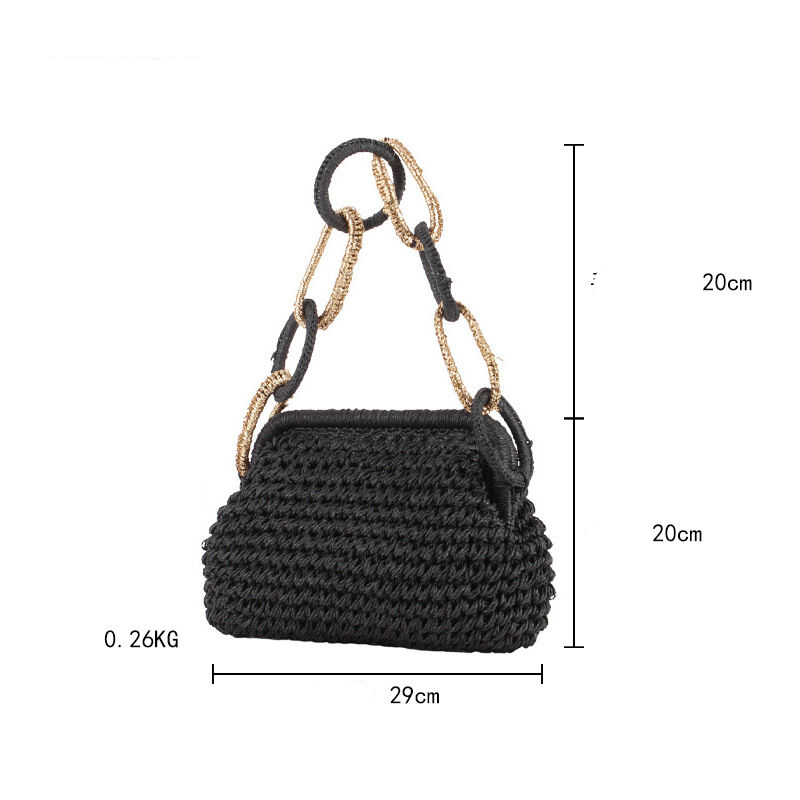 Sacs À Main Carrés Pour Femmes, Style Décontracté, Couleur Unie, En Papier Tissé 