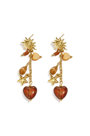 Boucles D'Oreilles Pendantes En Acier Inoxydable, Collection Soleil, Élégante Et Luxueuse Pour Tous Les Jours, Bijoux Pour Femmes h5