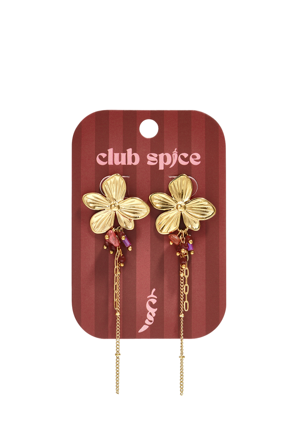 Boucles D'Oreilles Pendantes En Acier Inoxydable, Motif Fleur, Collection Daily Simple, Bijoux Pour Femmes Image3