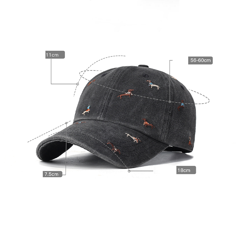 Casquette De Baseball En Coton Brodée D'Un Joli Motif De Cheval h5Image3