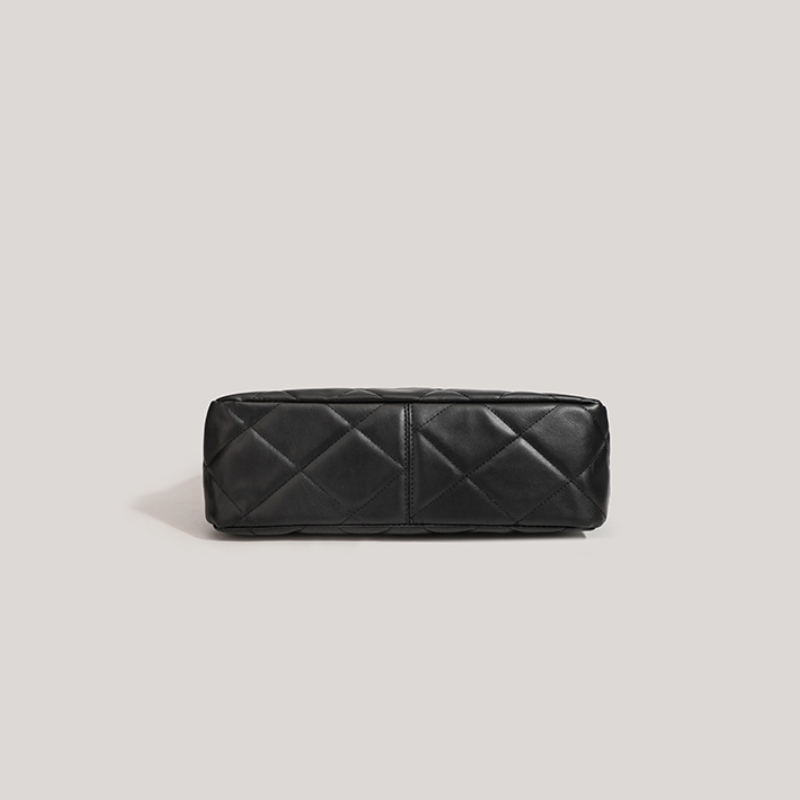 Sacs Cabas Carrés Pour Femmes En Pu, Style Décontracté, Surpiqûres Matelassées, Quincaillerie Métallique, Couleur Unie, Chaîne. Image7