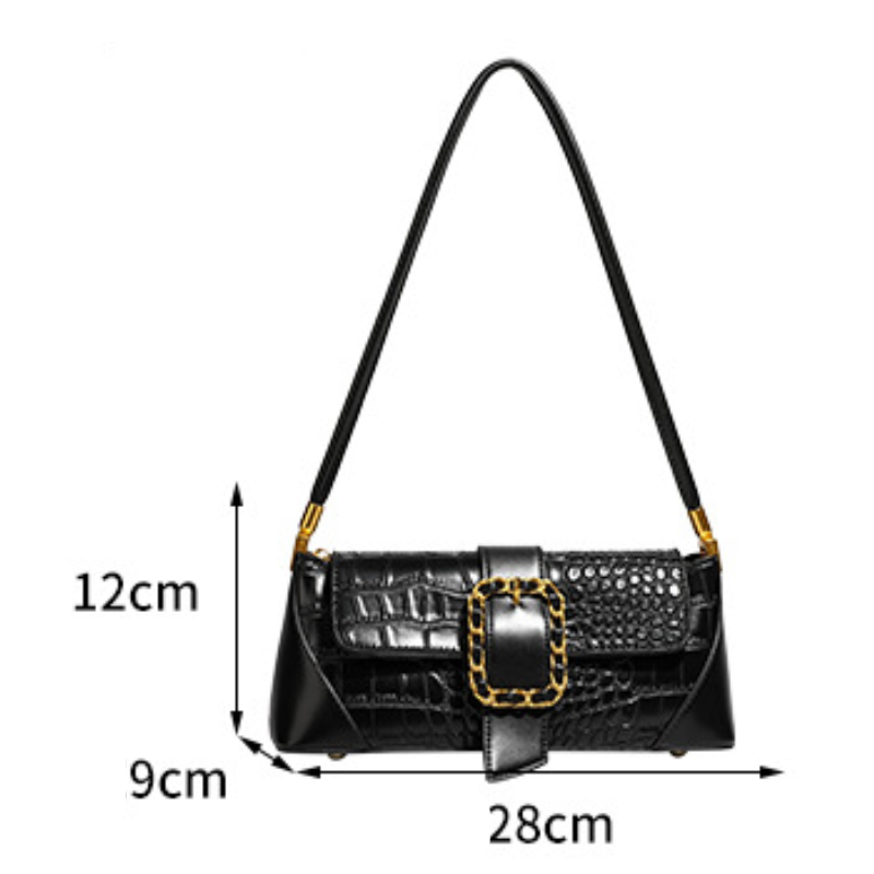 Sacs À Bandoulière Carrés Pour Femmes, Style Parisien Chic, Avec Finitions Métalliques, Couleur Unie, Forme Géométrique, En Pu De Qualité Supérieure Image10