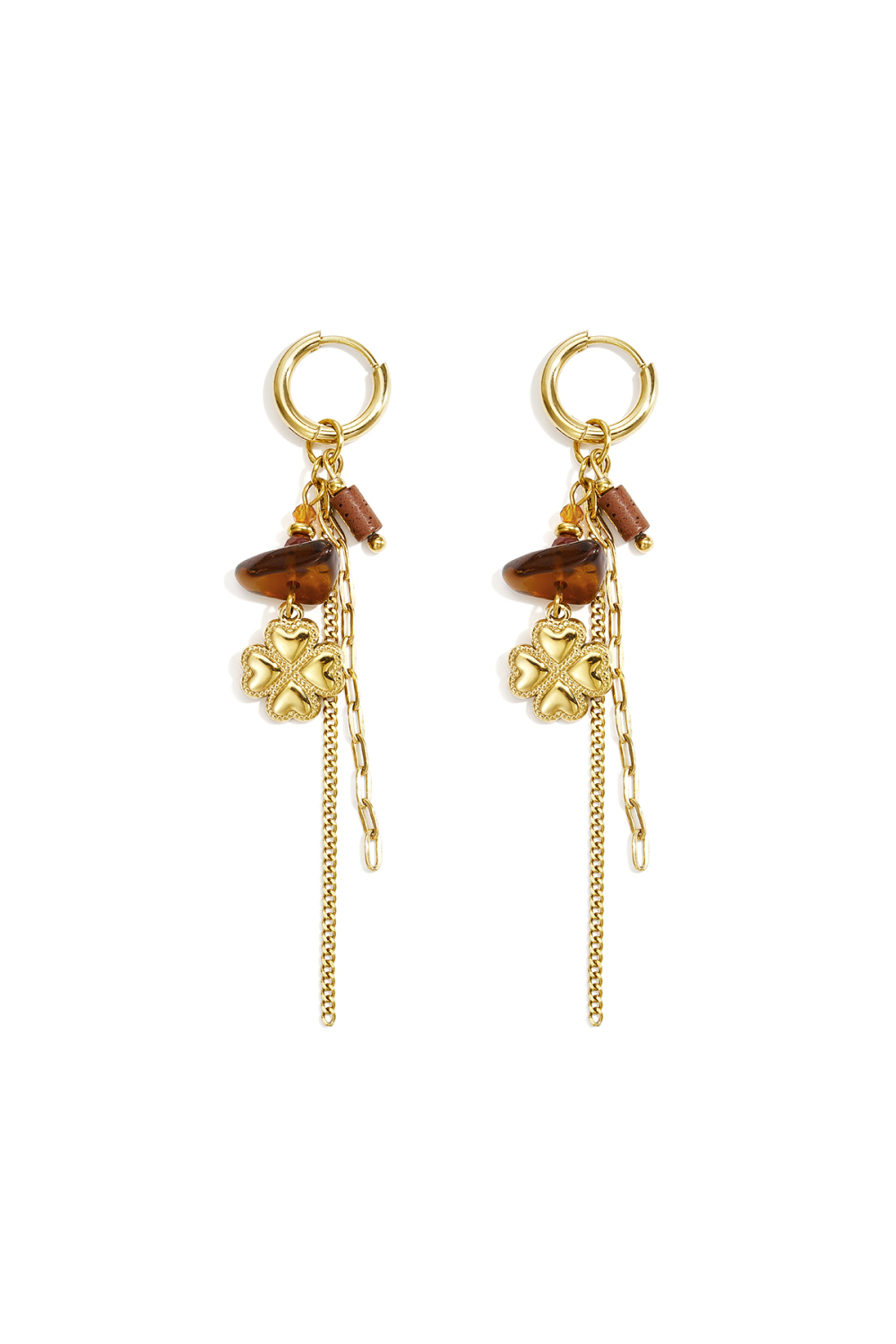 Boucles D'Oreilles Pendantes En Acier Inoxydable, Chaîne, Collection Simple Daily Simple, Bijoux Pour Femmes