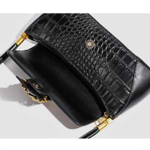 Sacs À Bandoulière Carrés Pour Femmes, Style Parisien Chic, Avec Finitions Métalliques, Couleur Unie, Forme Géométrique, En Pu De Qualité Supérieure h5 Image8