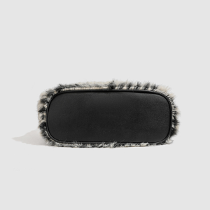 Sacs À Bandoulière Carrés Pour Femmes, Style Décontracté, En Imitation Fourrure À Rayures Duveteuses h5 Image8