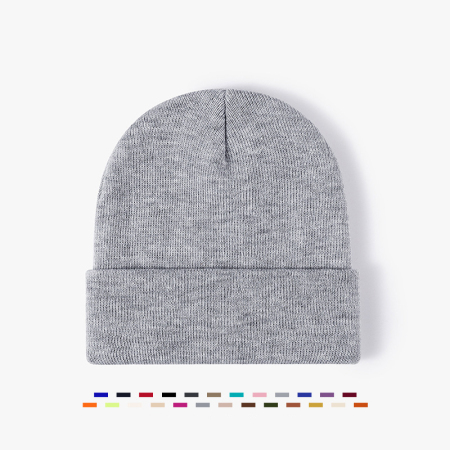 Bonnet tricoté uni en polyester pour femme