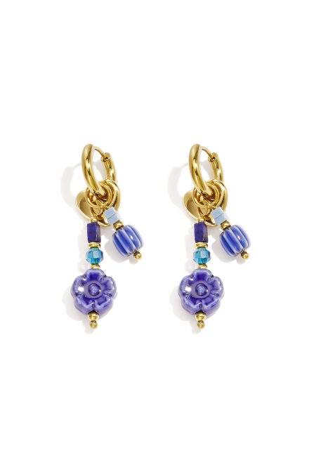 Boucles d'oreilles en perles d'acier inoxydable, style floral, collection Daily Simple, bijoux pour femmes