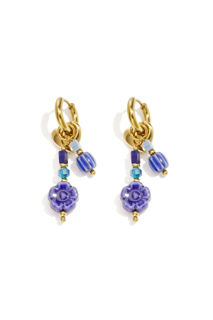 Boucles D'Oreilles En Perles D'Acier Inoxydable, Style Floral, Collection Daily Simple, Bijoux Pour Femmes h5