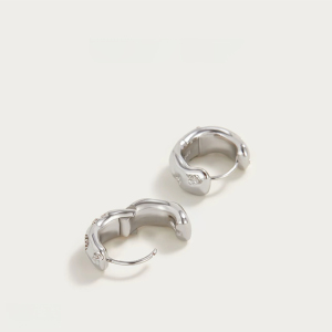 Boucles D'Oreilles Créoles Élégantes En Forme De Cœur, Couleur Cuivre Doré Et Zircon, Collection Simple Series h5 Image3