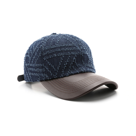 Casquette de baseball en denim multicolore