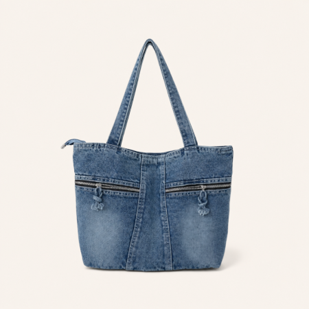 Sac carré pour femme, style streetwear, avec détails métalliques, patchwork, tissu uni et dégradé de couleurs.