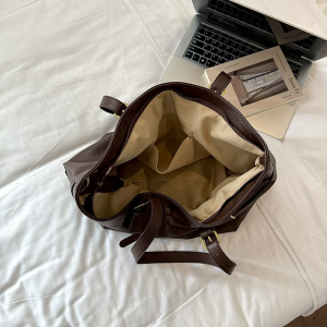 Sacs Fourre-Tout Pour Femmes En Pu À Pois, Style Décontracté, Avec Quincaillerie En Métal Et Couleur Unie h5 Image6